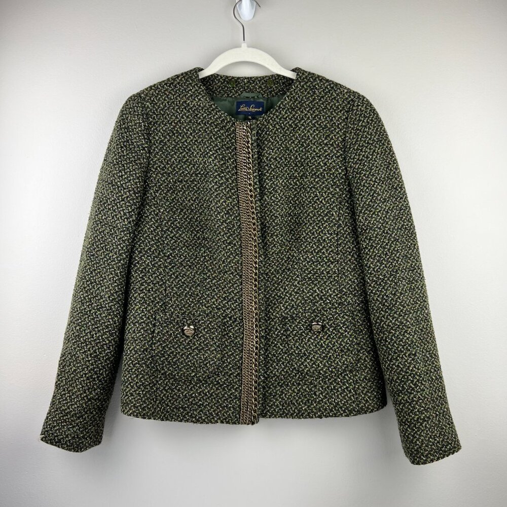 Luisa Spagnoli Blazer IT 46 (US10) Vintage Glam Removable Collar Made in Italy